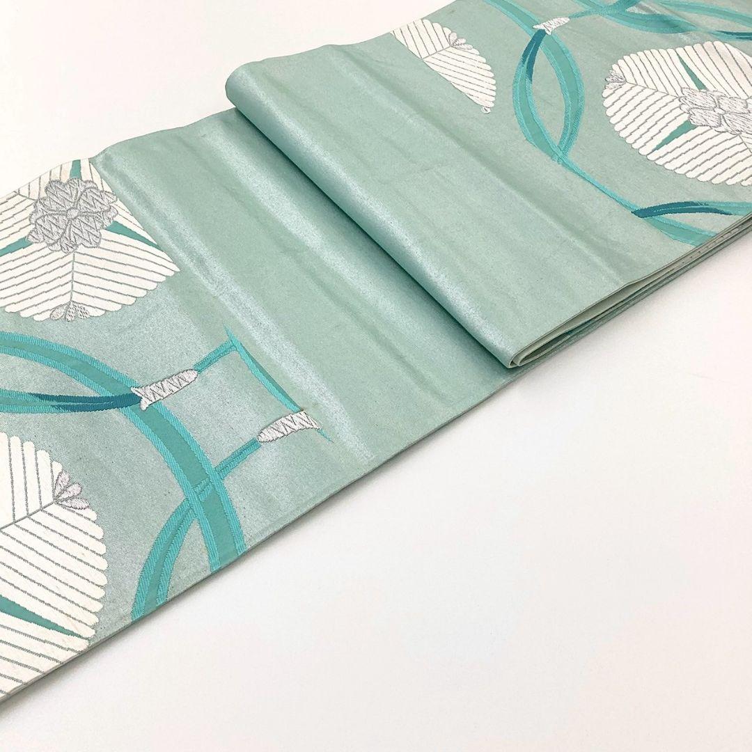 4966# Japanese Vintage Fukuro Obi Belt Kimono Fabric Silk Traditional