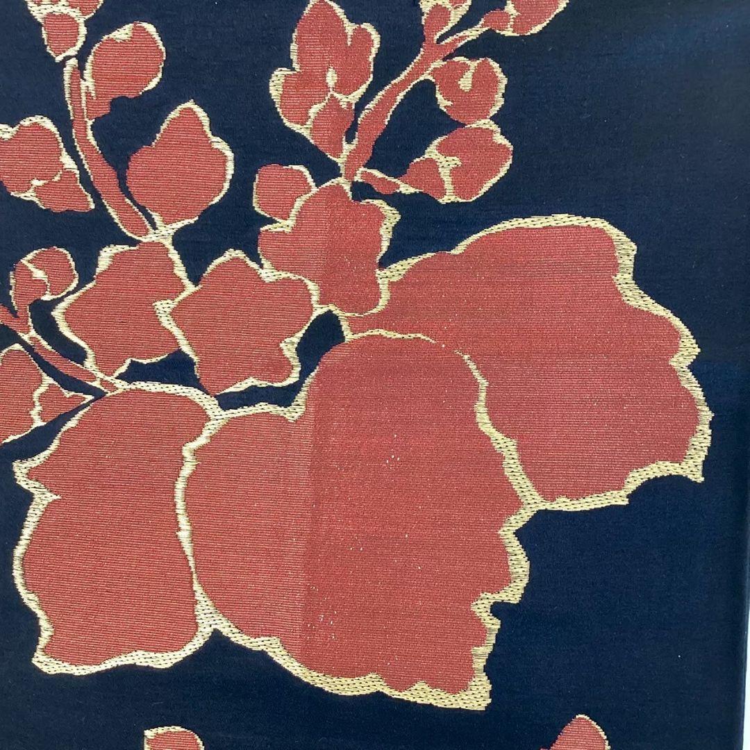 4717# Japanese Vintage Fukuro Obi Belt Kimono Fabric Silk Traditional Black