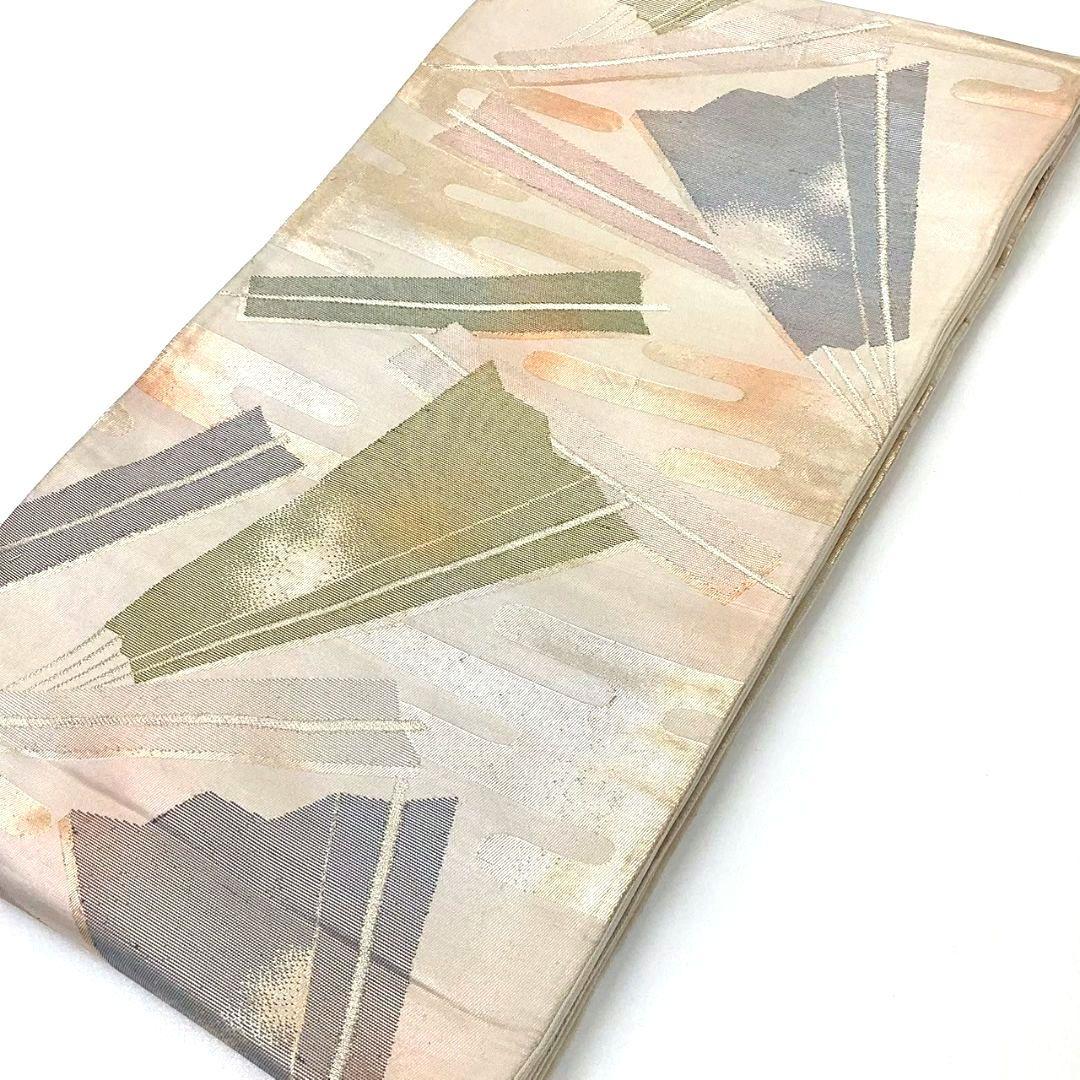 4739# Japanese Vintage Fukuro Obi Belt Kimono Fabric Silk Traditional Gold