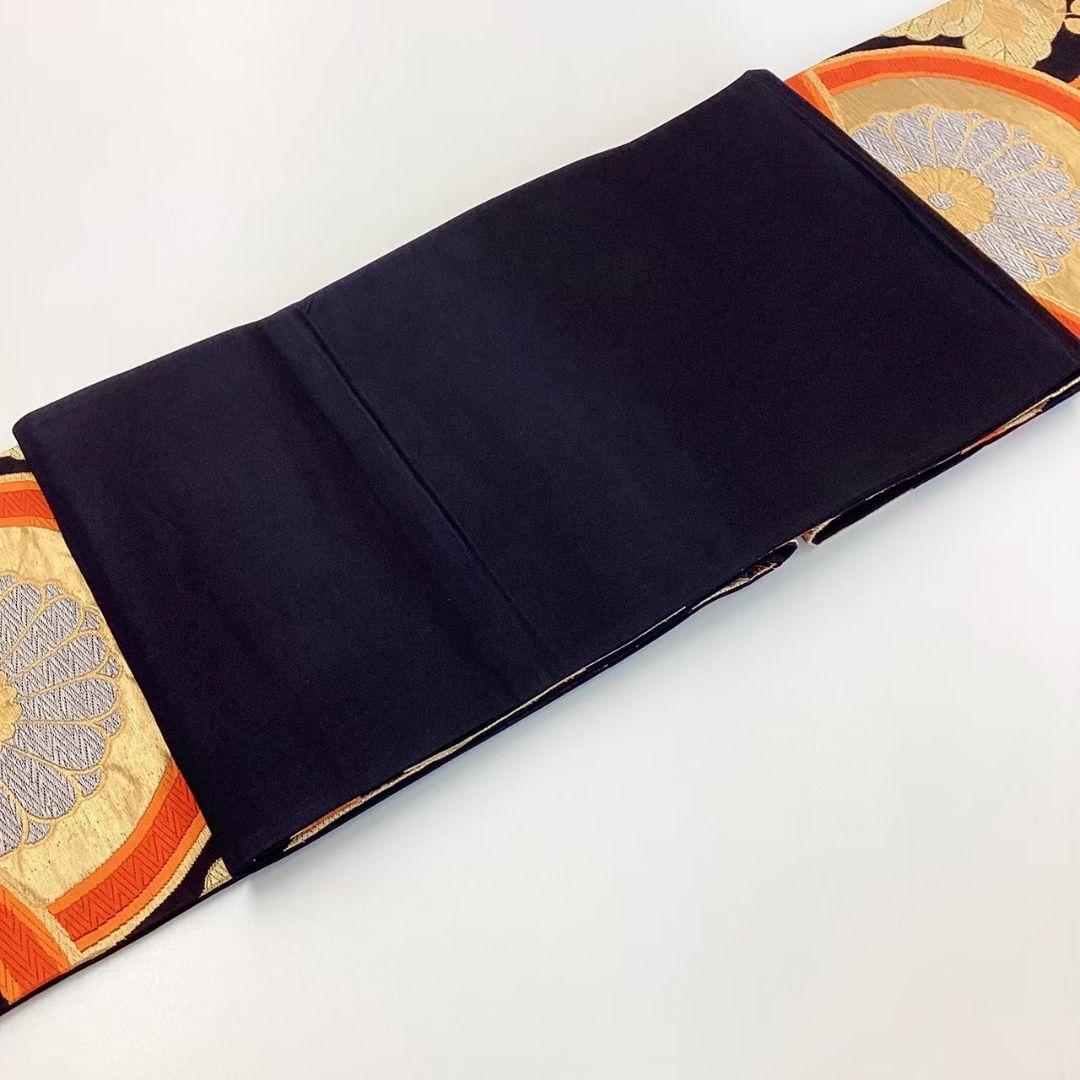 4708# Japanese Vintage Fukuro Obi Belt Kimono Fabric Silk Traditional Embroidery