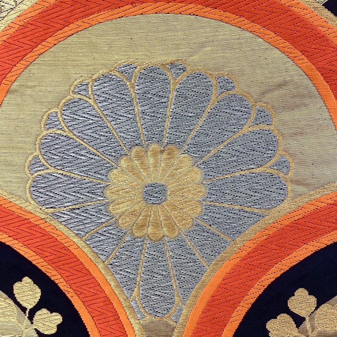 4708# Japanese Vintage Fukuro Obi Belt Kimono Fabric Silk Traditional Embroidery