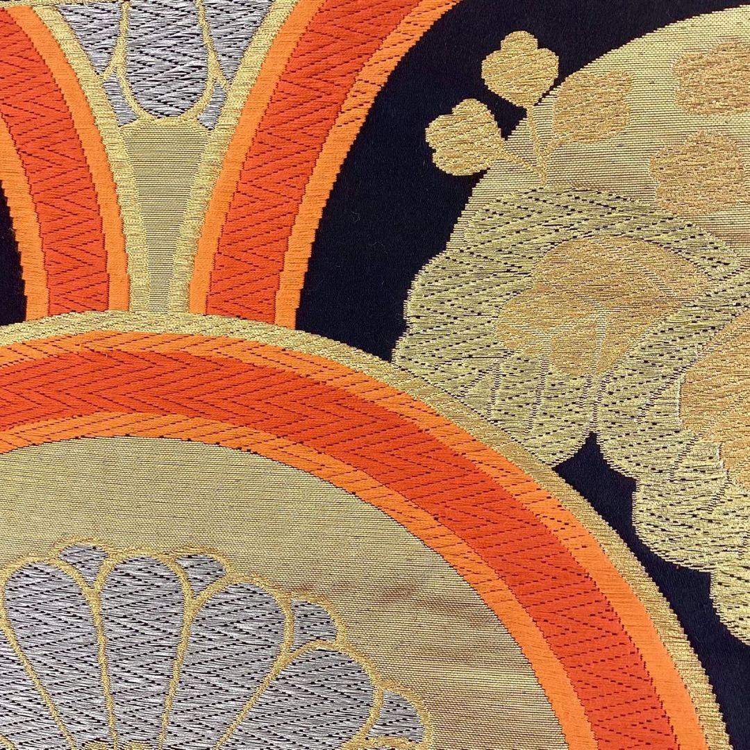4708# Japanese Vintage Fukuro Obi Belt Kimono Fabric Silk Traditional Embroidery