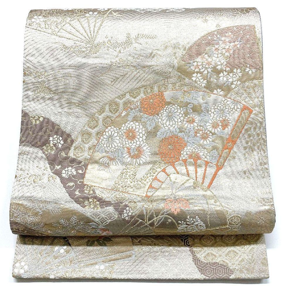 4072# Japanese Vintage Fukuro Obi Belt Kimono Fabric Silk Traditional