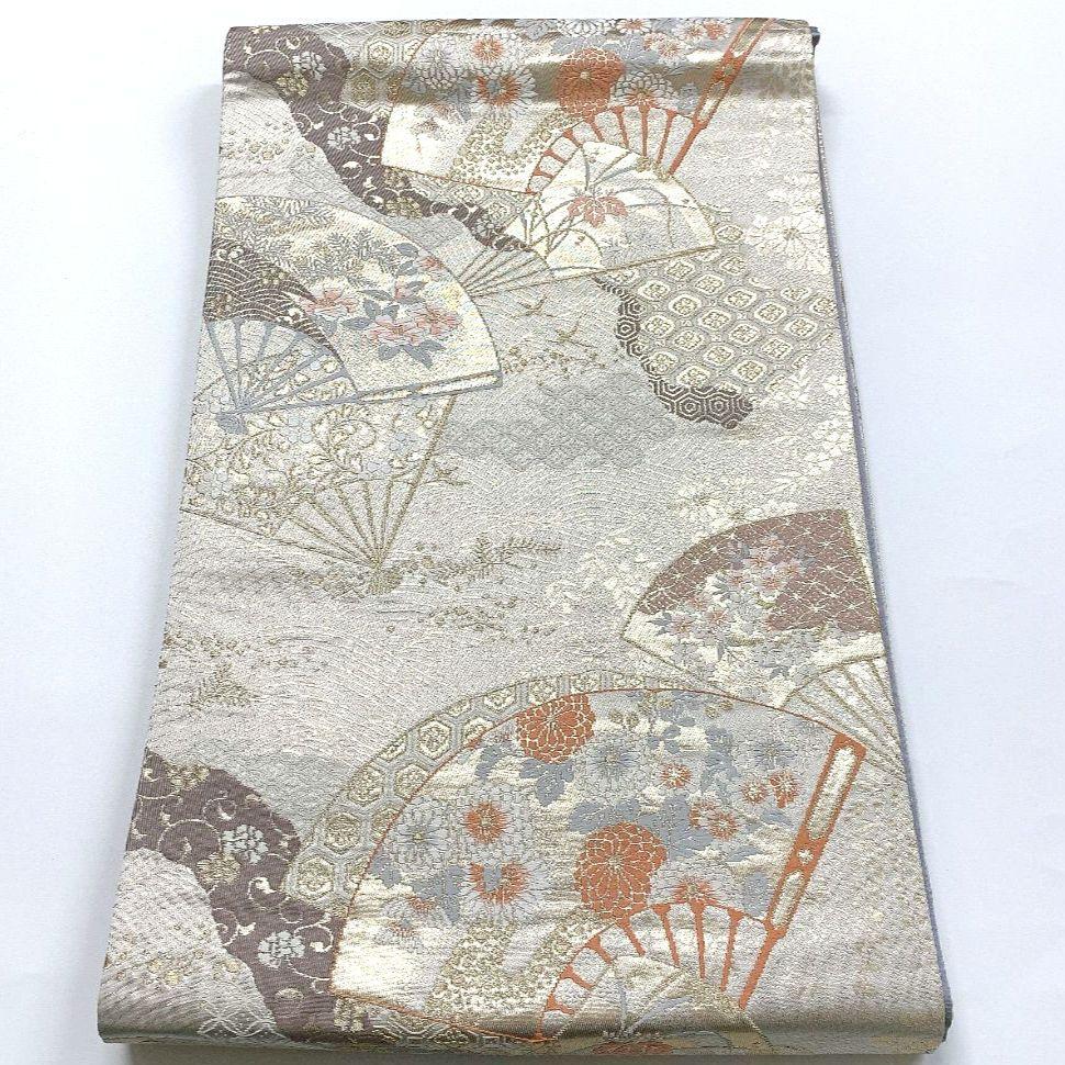 4072# Japanese Vintage Fukuro Obi Belt Kimono Fabric Silk Traditional