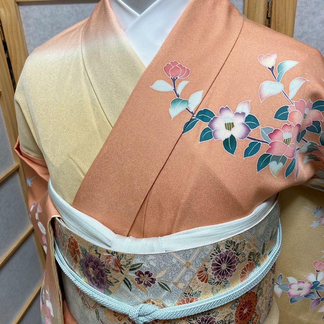 3929# Japanese Kimono Vintage Womens Silk Fabric Robe Kimono only sold