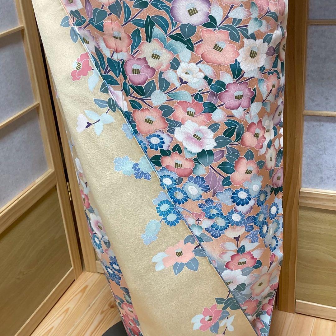 3929# Japanese Kimono Vintage Womens Silk Fabric Robe Kimono only sold