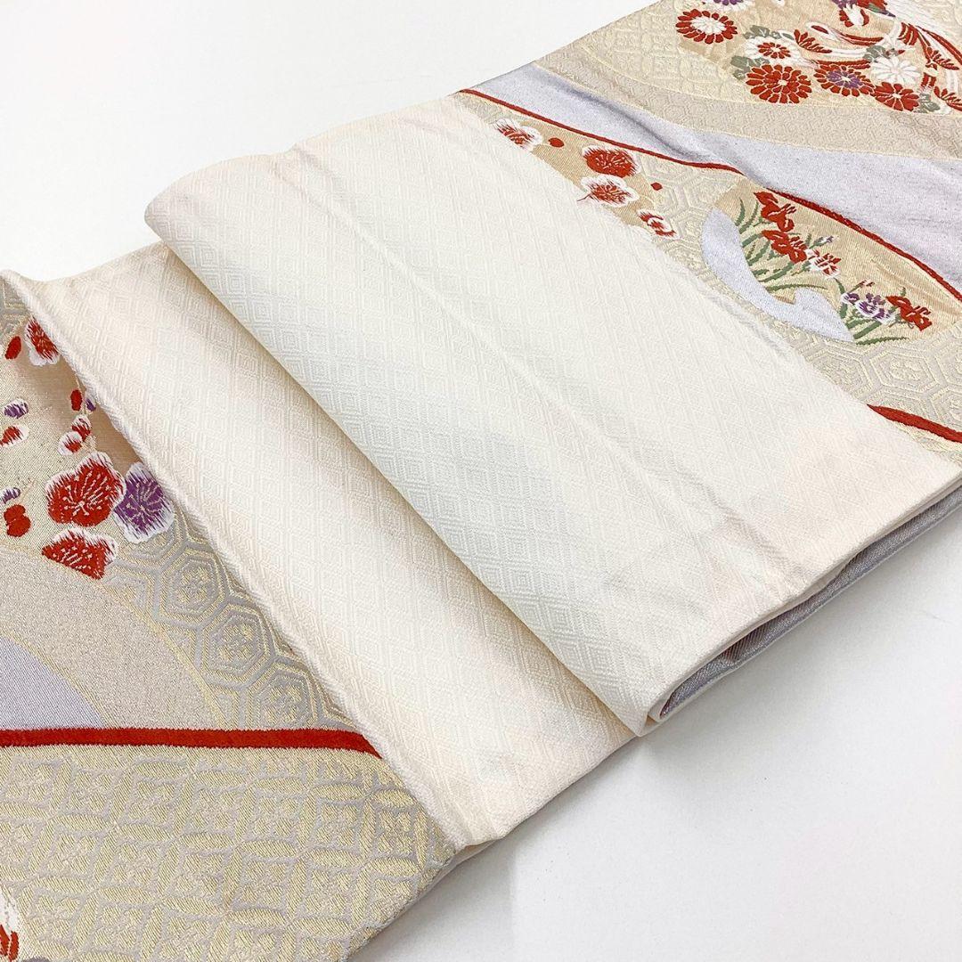 4955# Japanese Vintage Fukuro Obi Belt Kimono Fabric Silk Traditional