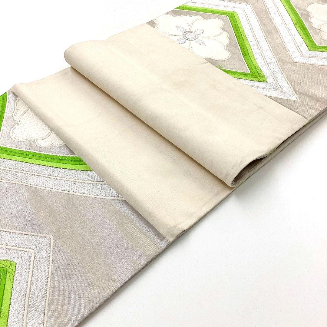 4988# Japanese Vintage Fukuro Obi Belt Kimono Fabric Silk Traditional Embroidery