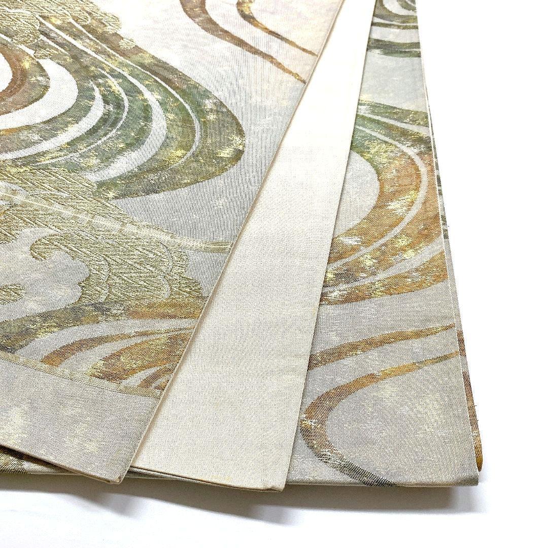 4523# Japanese Vintage Fukuro Obi Belt Kimono Fabric Silk Traditional Untailored
