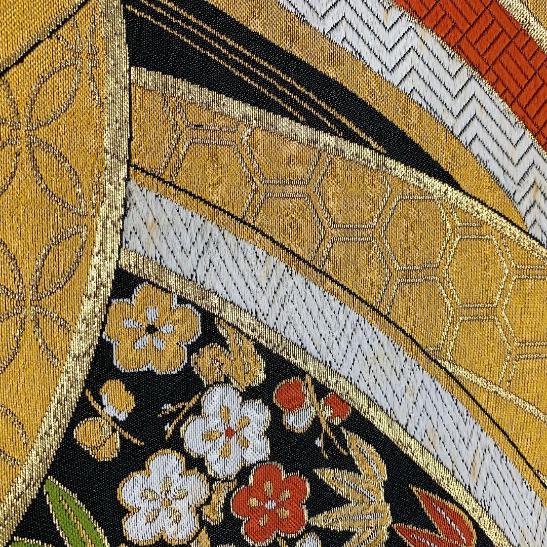 3301# Japanese Vintage Fukuro Obi Belt Kimono Fabric Silk Traditional Untailored