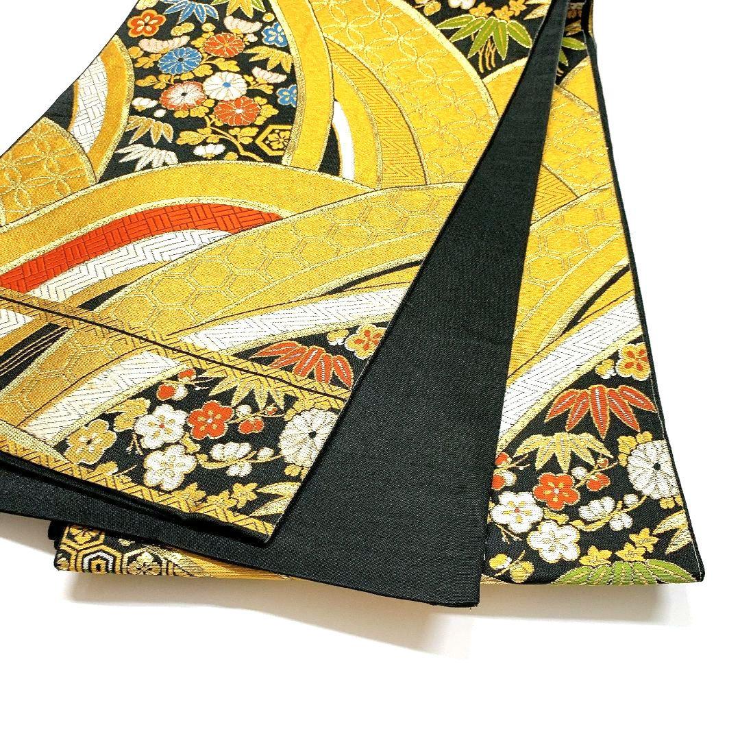 3301# Japanese Vintage Fukuro Obi Belt Kimono Fabric Silk Traditional Untailored