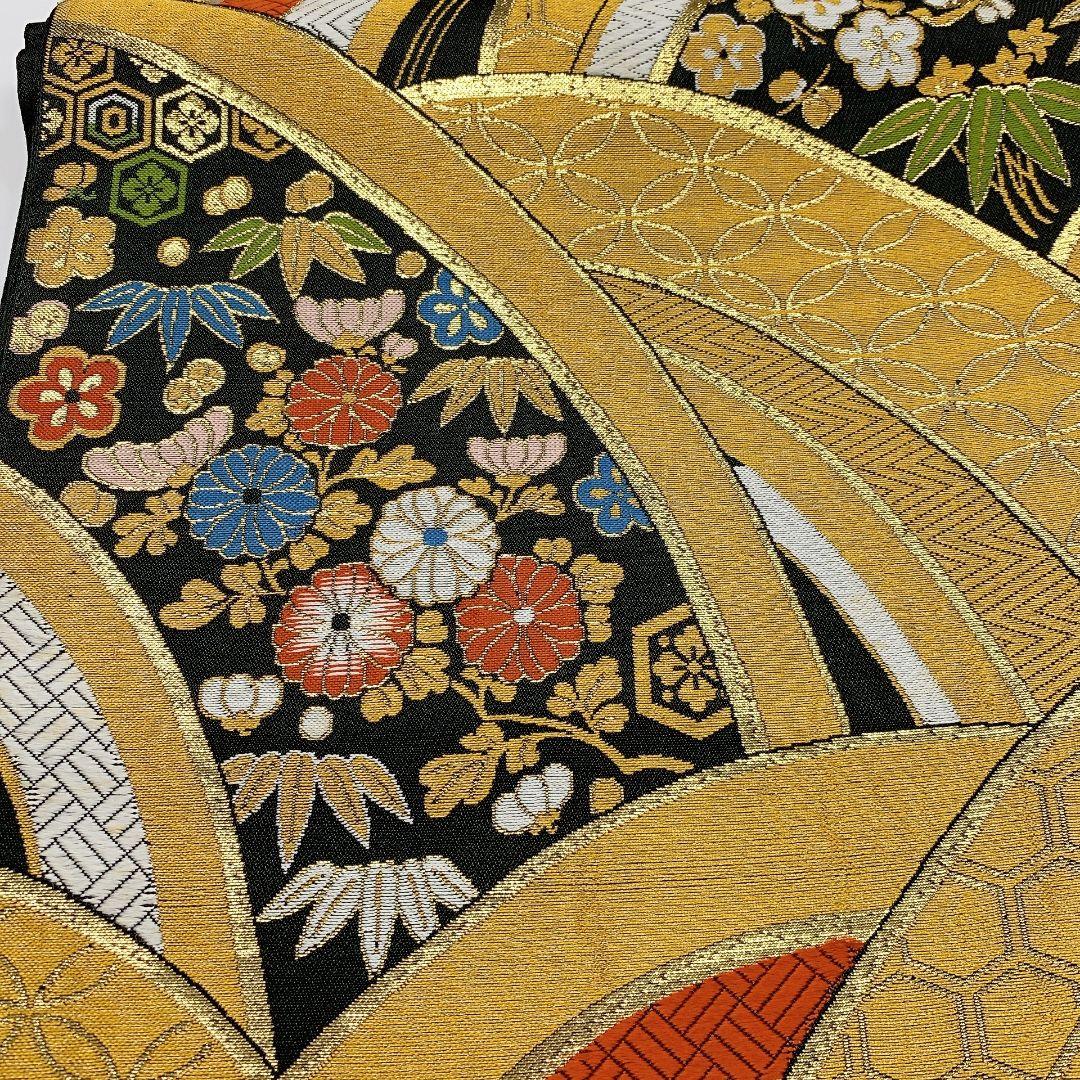 3301# Japanese Vintage Fukuro Obi Belt Kimono Fabric Silk Traditional Untailored