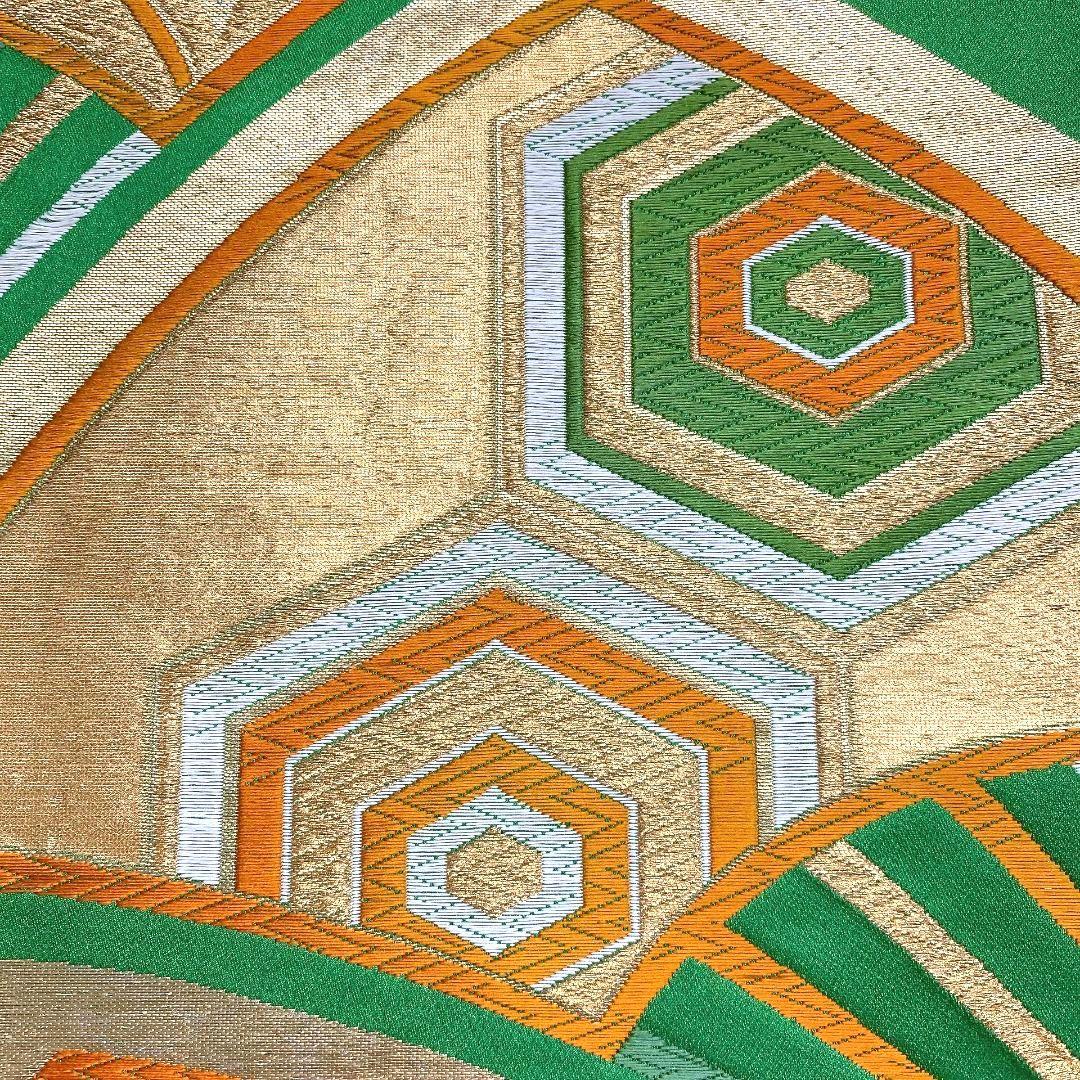 4110# Japanese Vintage Fukuro Obi Belt Kimono Fabric Silk Traditional Untailored