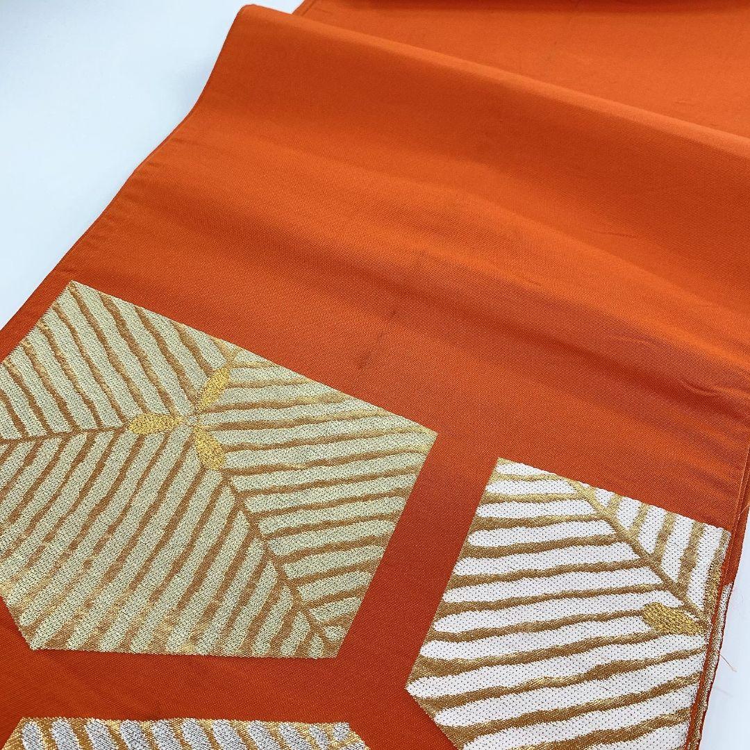 2185# Japanese Vintage Fukuro Obi Belt Kimono Fabric Silk Traditional