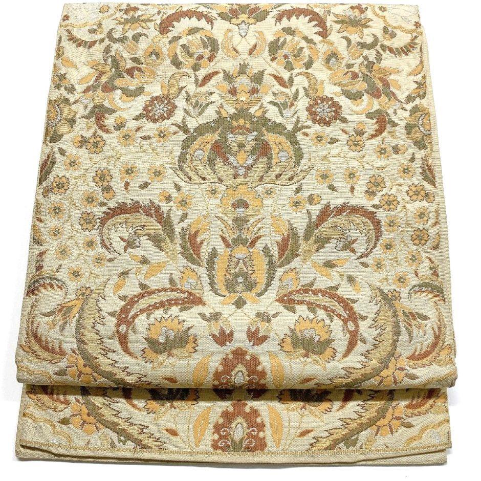 4073# Japanese Vintage Fukuro Obi Belt Kimono Fabric Silk Traditional Untailored