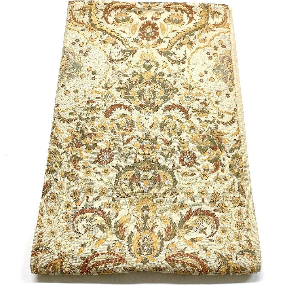 4073# Japanese Vintage Fukuro Obi Belt Kimono Fabric Silk Traditional Untailored
