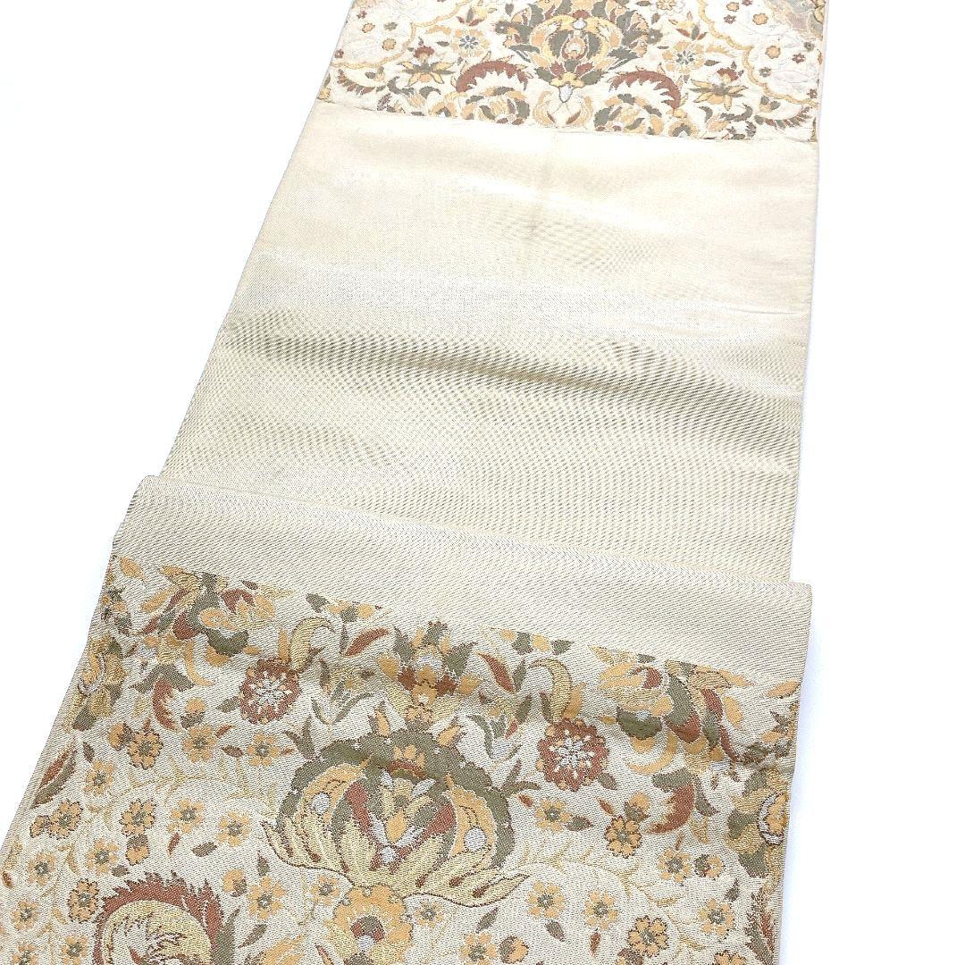 4073# Japanese Vintage Fukuro Obi Belt Kimono Fabric Silk Traditional Untailored