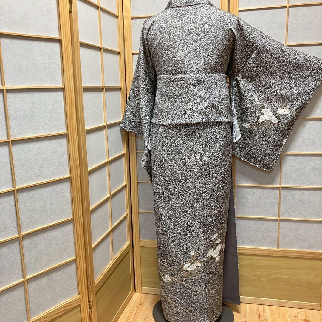 4430# Japanese Kimono Vintage Womens Silk Fabric Robe Kimono only sold Unused