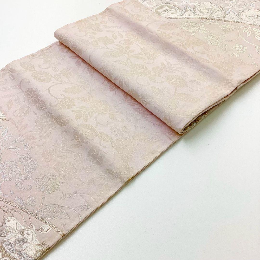 4990# Japanese Vintage Fukuro Obi Belt Kimono Fabric Silk Traditional