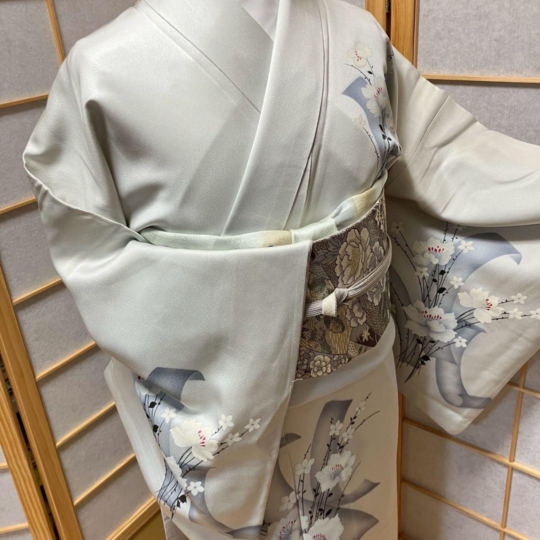 5452# Japanese Kimono Vintage Womens Silk Fabric Robe Kimono only sold