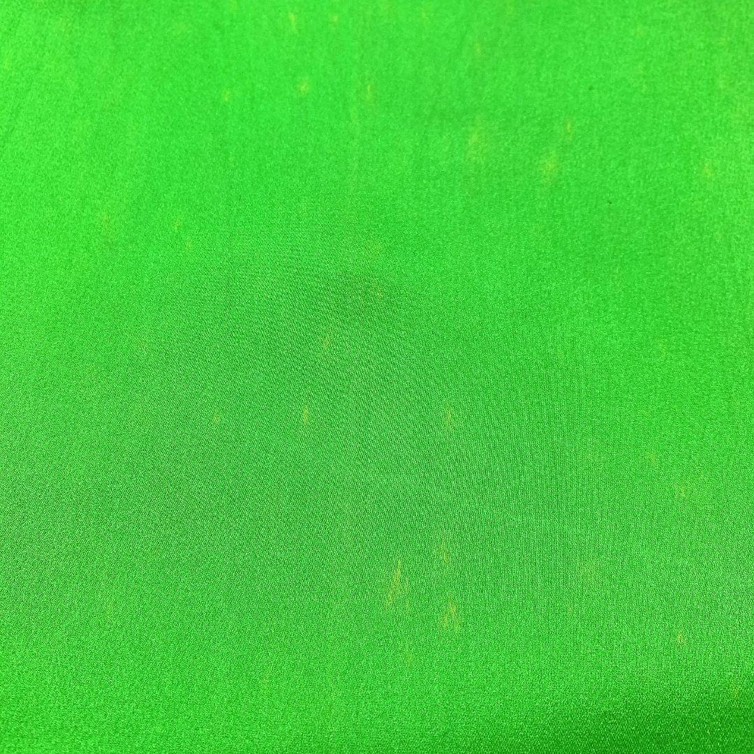 3766# Japanese Vintage Fukuro Obi Belt Kimono Fabric Silk Traditional Green