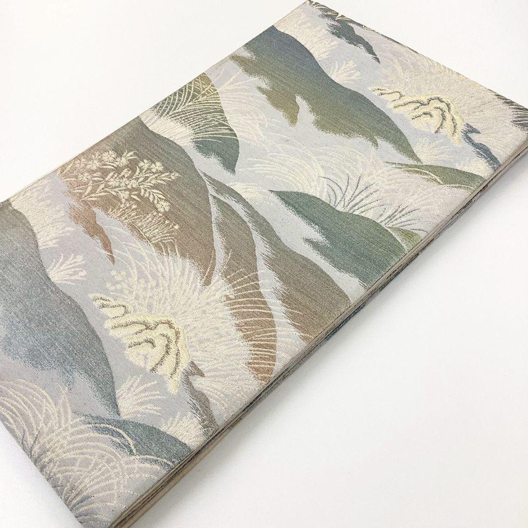 4915# Japanese Vintage Fukuro Obi Belt Kimono Fabric Silk Traditional