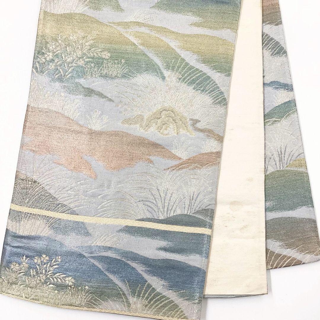 4915# Japanese Vintage Fukuro Obi Belt Kimono Fabric Silk Traditional