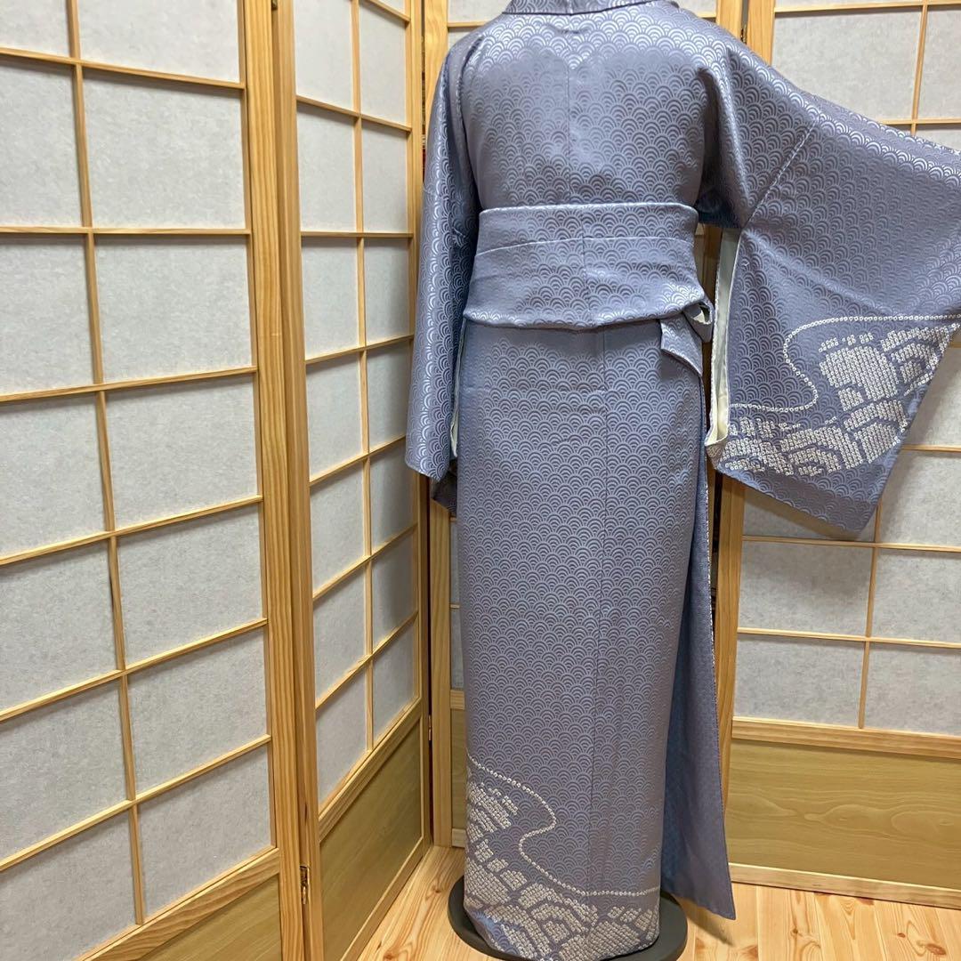 5445# Japanese Kimono Vintage Womens Silk Fabric Robe Kimono only sold Shibori