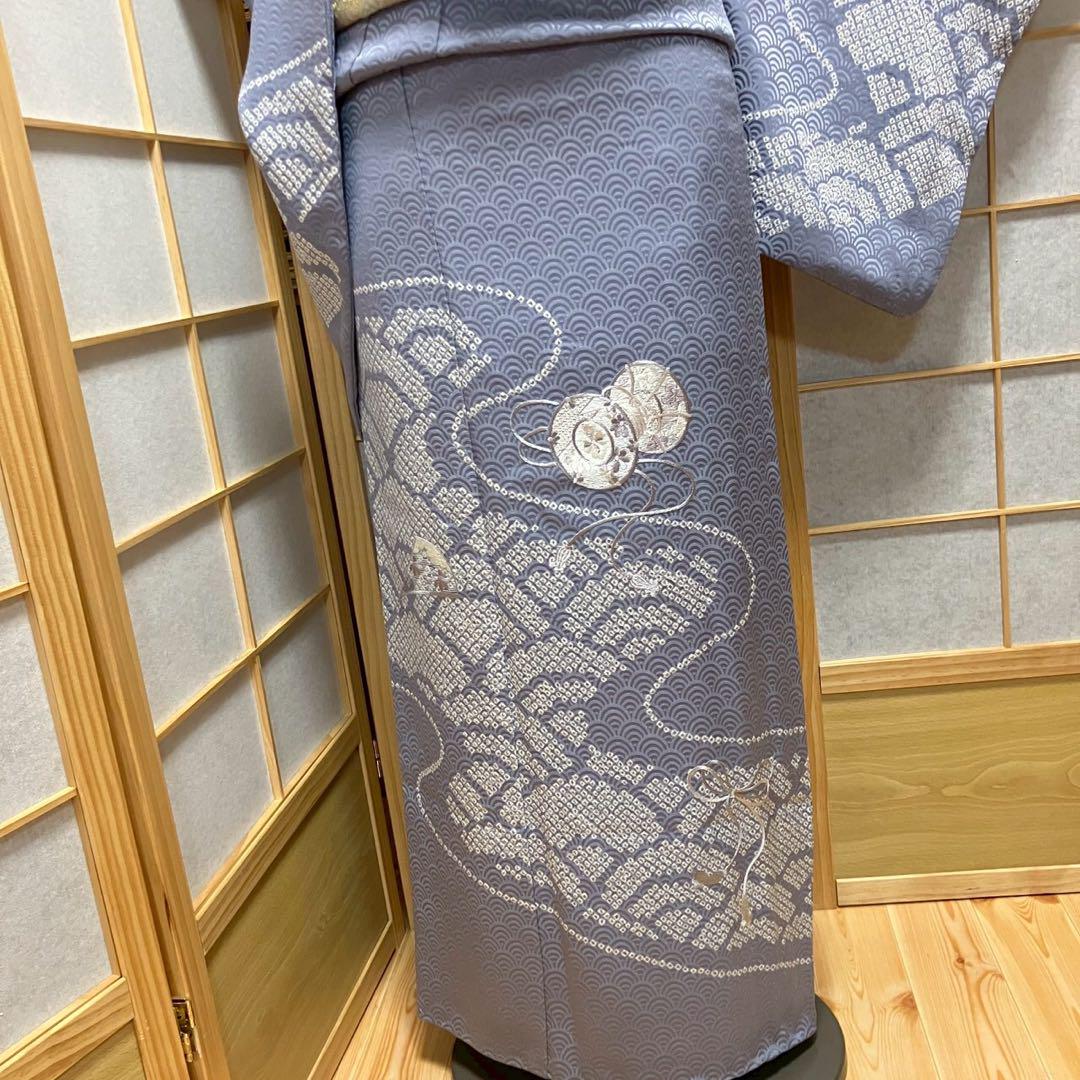 5445# Japanese Kimono Vintage Womens Silk Fabric Robe Kimono only sold Shibori