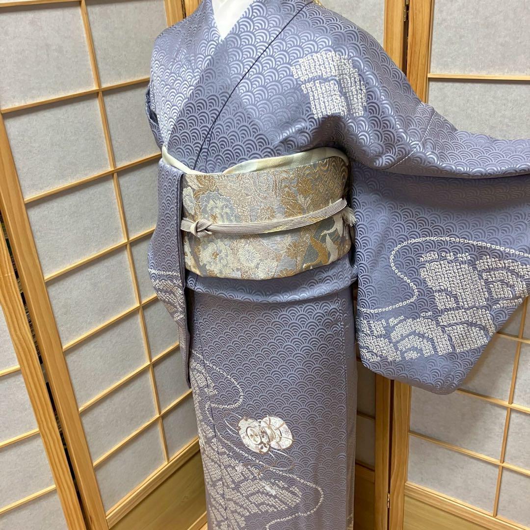 5445# Japanese Kimono Vintage Womens Silk Fabric Robe Kimono only sold Shibori