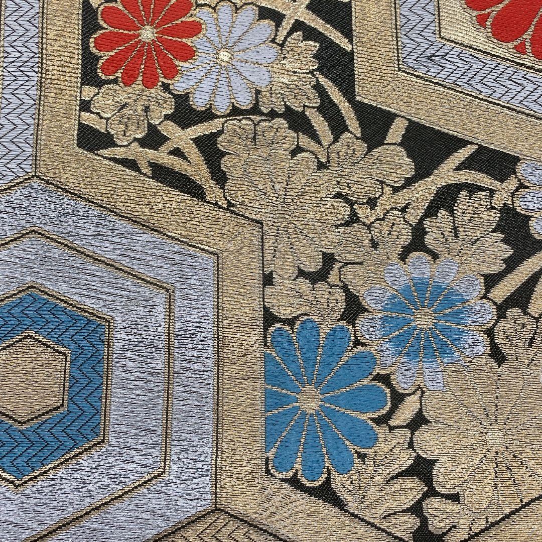 5074# Japanese Vintage Fukuro Obi Belt Kimono Fabric Silk Traditional Untailored
