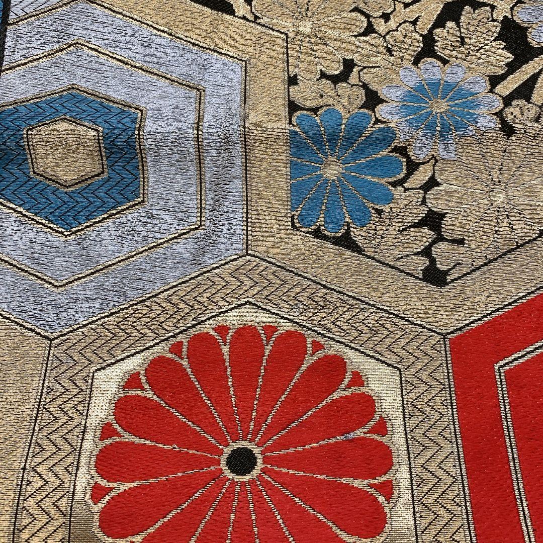 5074# Japanese Vintage Fukuro Obi Belt Kimono Fabric Silk Traditional Untailored
