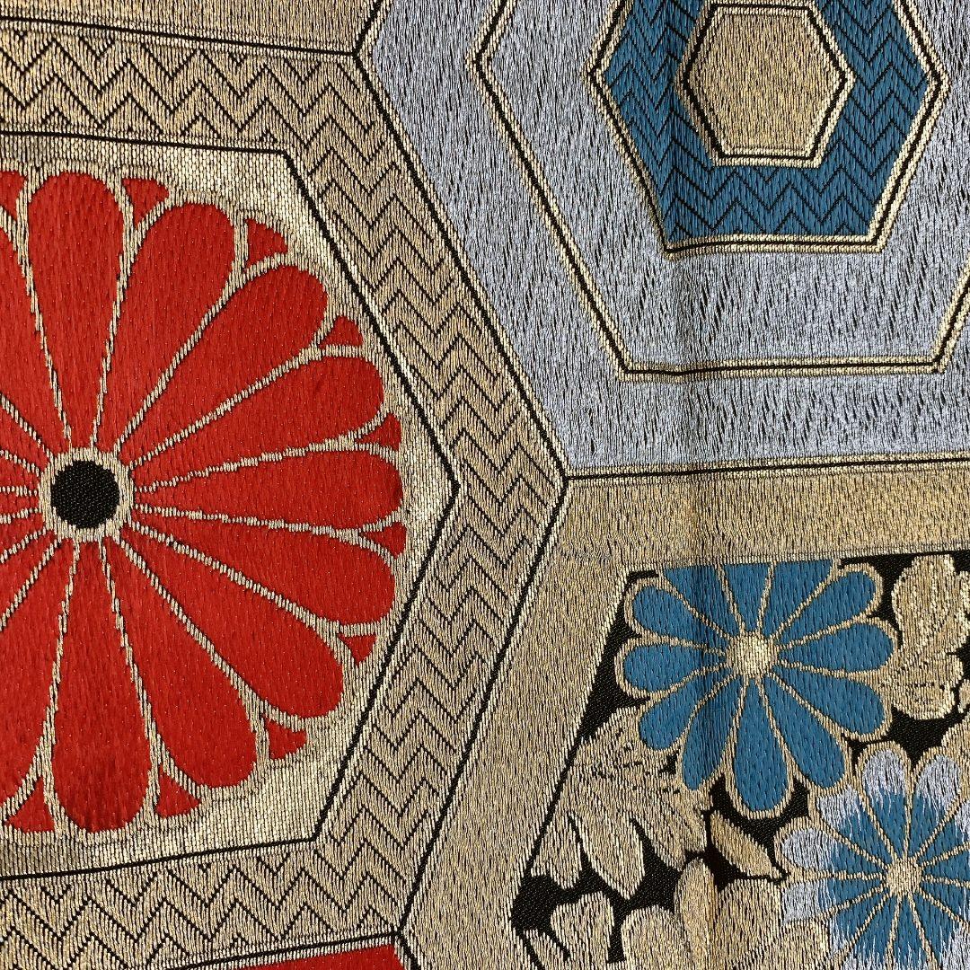 5074# Japanese Vintage Fukuro Obi Belt Kimono Fabric Silk Traditional Untailored
