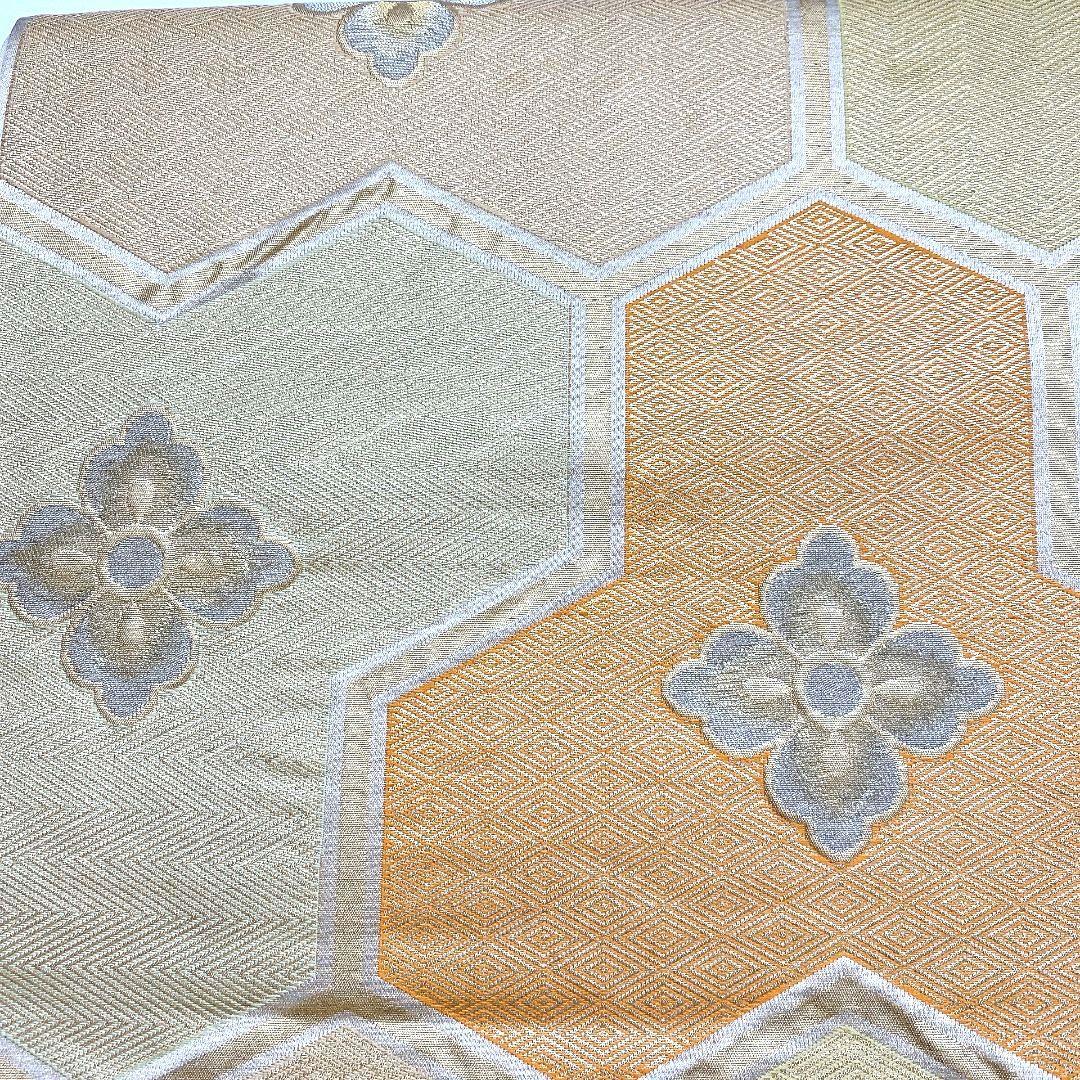 4091# Japanese Vintage Fukuro Obi Belt Kimono Fabric Silk Traditional