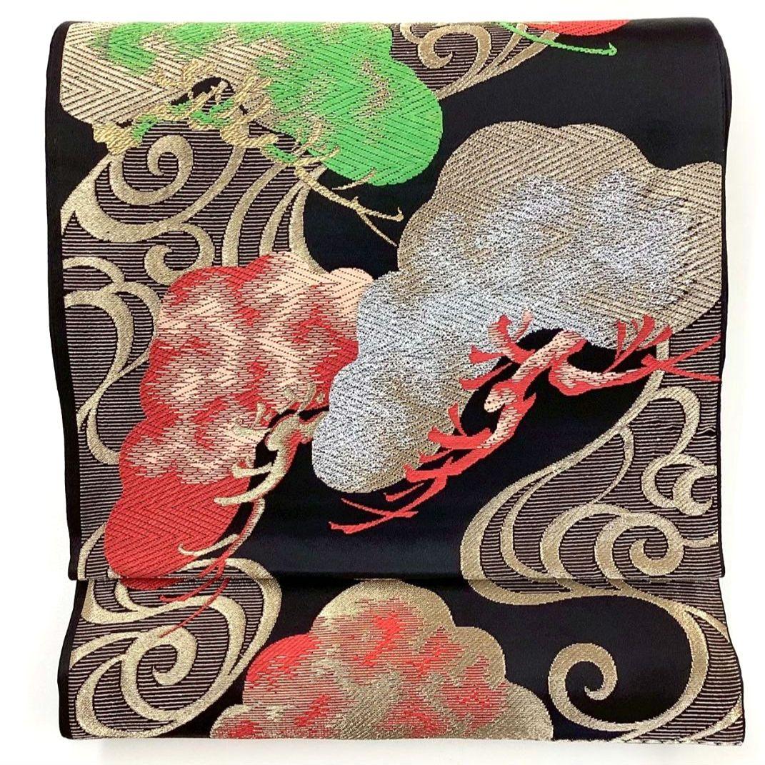 4740# Japanese Vintage Fukuro Obi Belt Kimono Fabric Silk Traditional Untailored