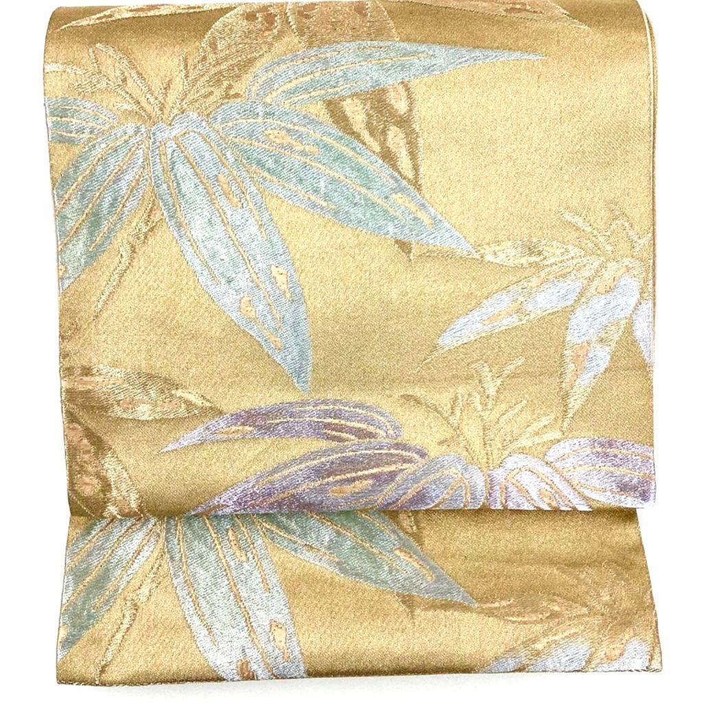 4933# Japanese Vintage Fukuro Obi Belt Kimono Fabric Silk Traditional Untailored