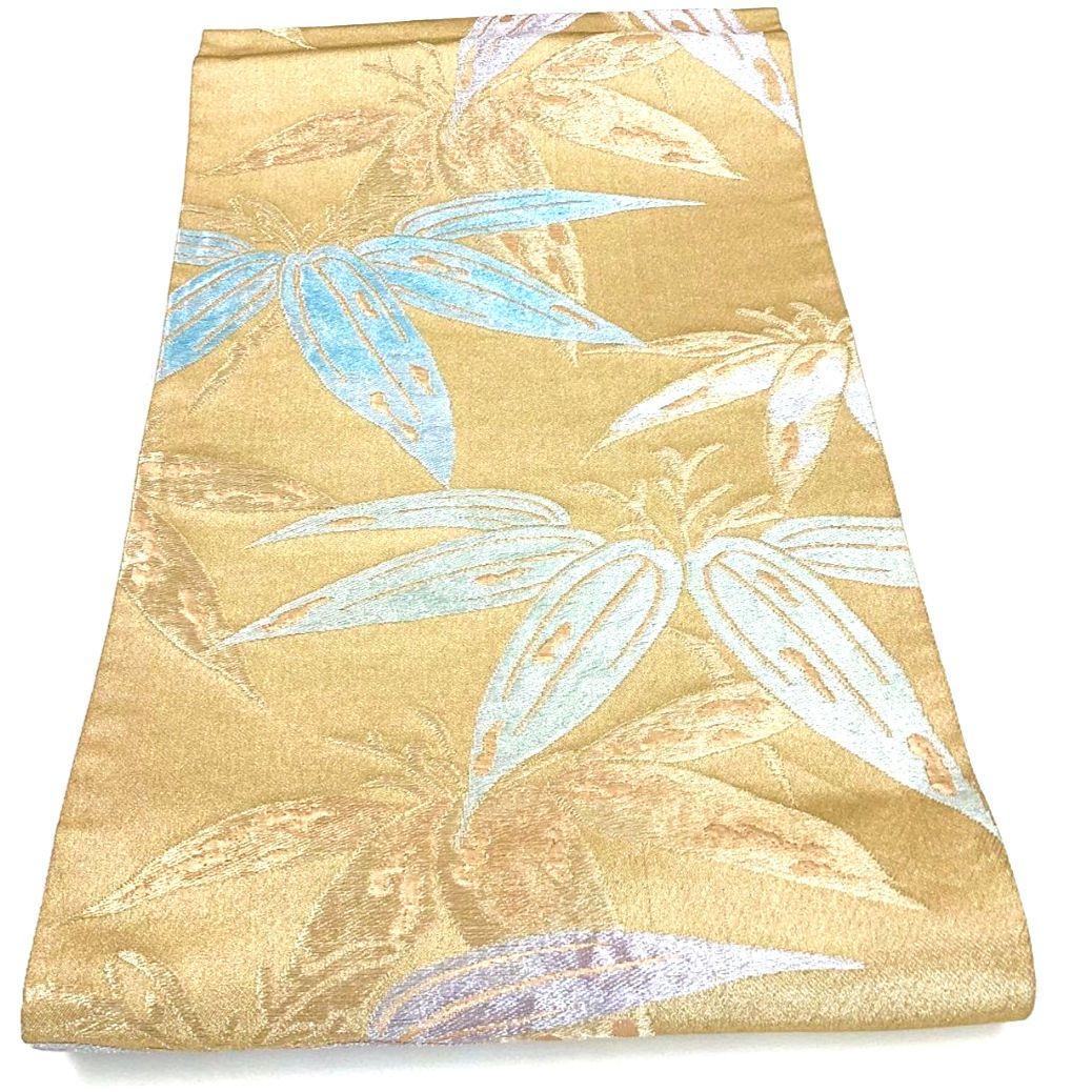 4933# Japanese Vintage Fukuro Obi Belt Kimono Fabric Silk Traditional Untailored