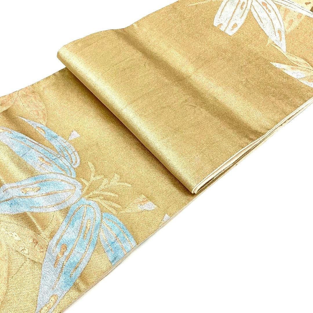 4933# Japanese Vintage Fukuro Obi Belt Kimono Fabric Silk Traditional Untailored