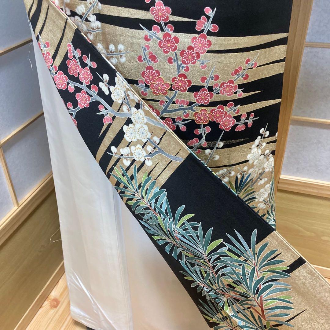 3118# Japanese Tomesode Kimono Vintage Womens Silk Fabric Robe Kimono only sold