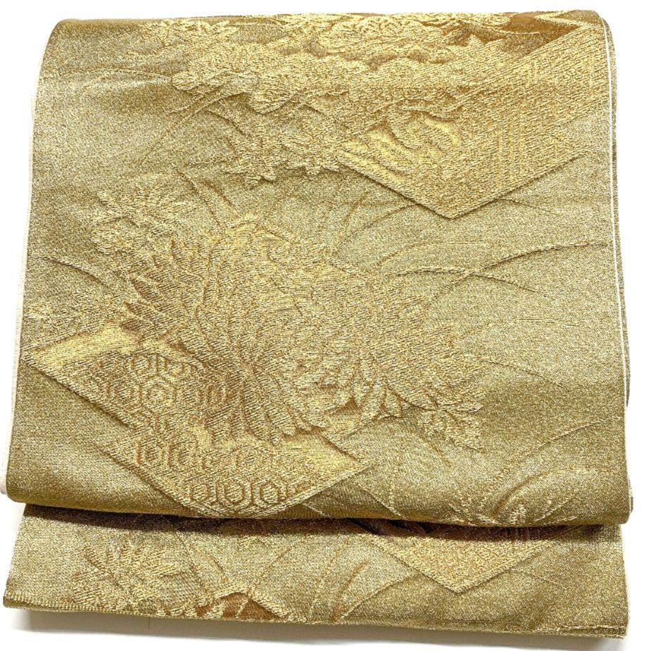4099# Japanese Vintage Fukuro Obi Belt Kimono Fabric Silk Traditional Untailored