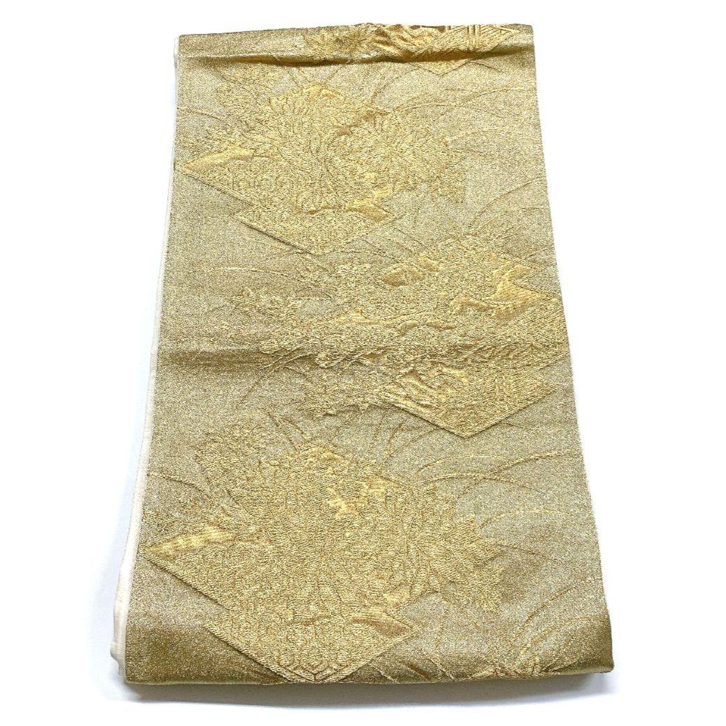 4099# Japanese Vintage Fukuro Obi Belt Kimono Fabric Silk Traditional Untailored