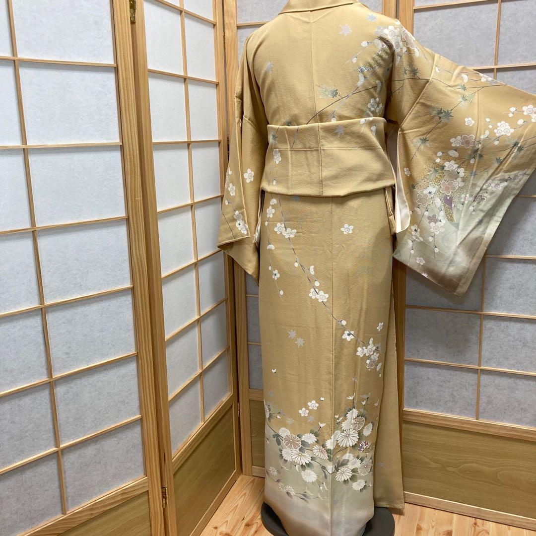 2891# Japanese Kimono Vintage Womens Silk Fabric Robe Kimono only sold