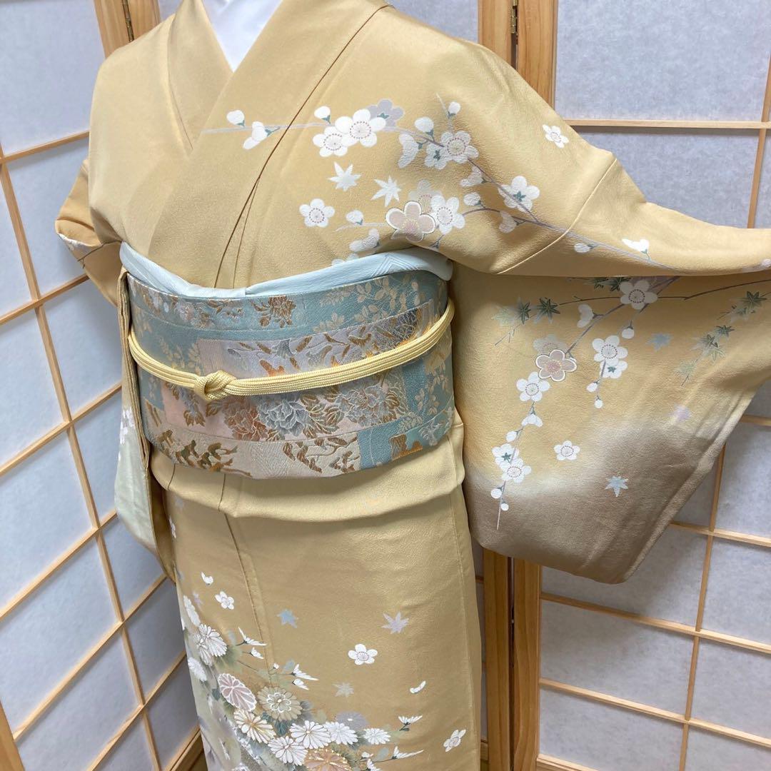 2891# Japanese Kimono Vintage Womens Silk Fabric Robe Kimono only sold