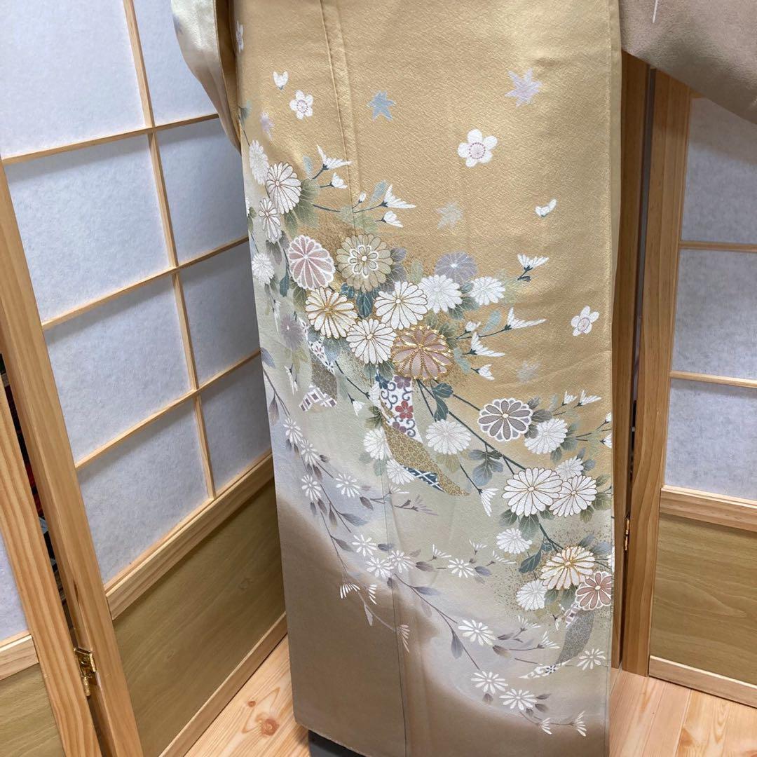 2891# Japanese Kimono Vintage Womens Silk Fabric Robe Kimono only sold