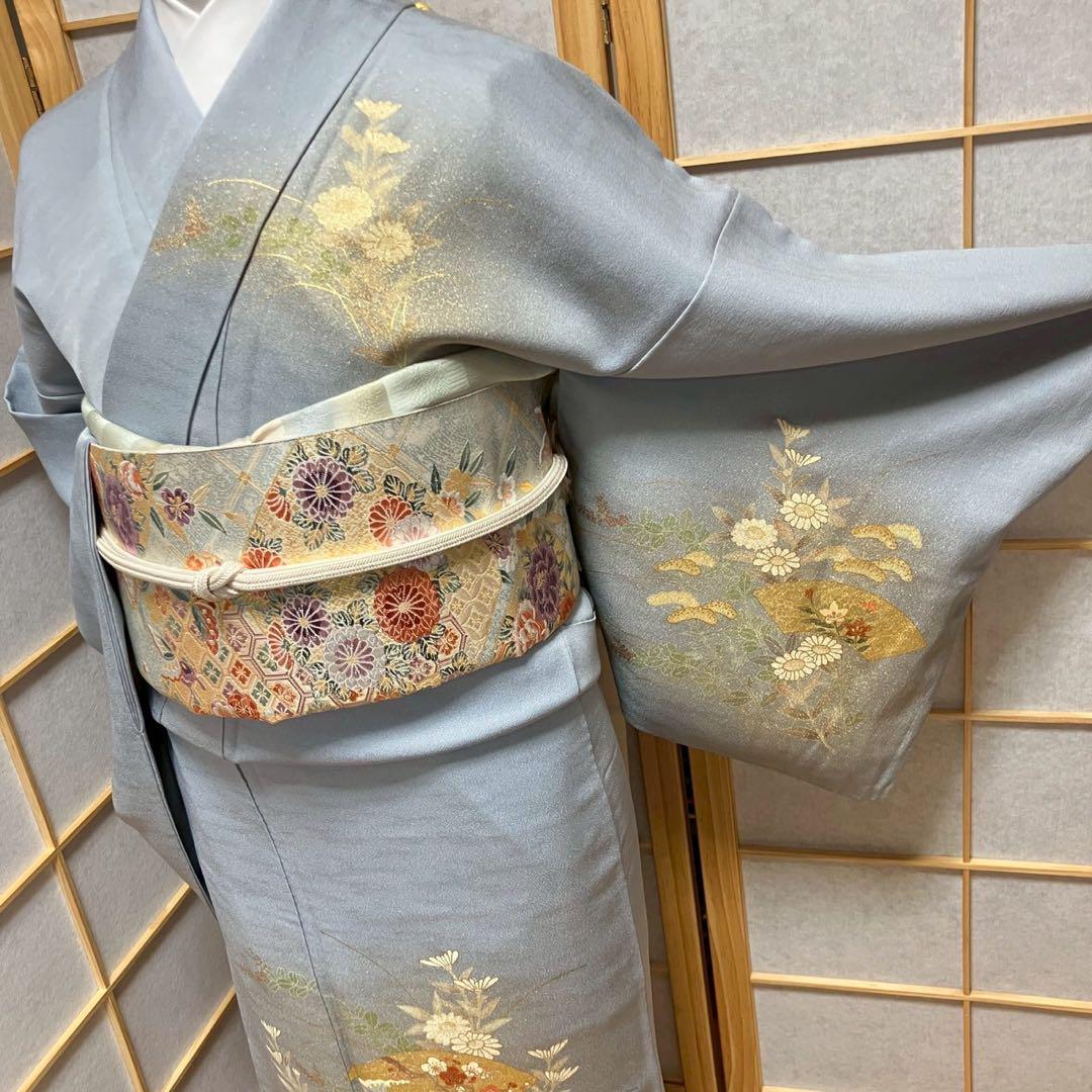 4401# Japanese Kimono Vintage Womens Silk Fabric Robe Kimono only sold