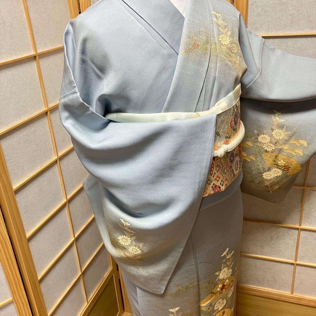 4401# Japanese Kimono Vintage Womens Silk Fabric Robe Kimono only sold