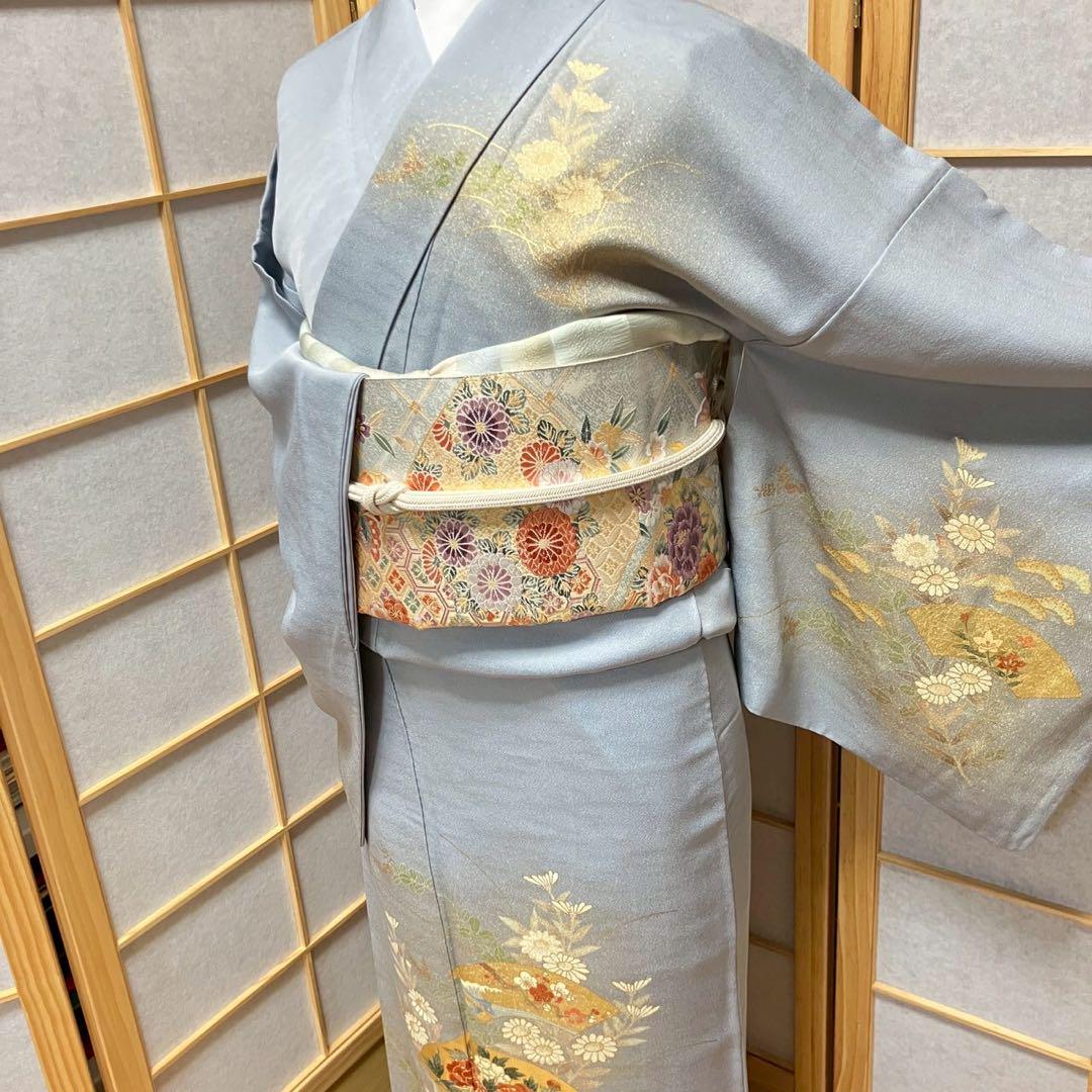 4401# Japanese Kimono Vintage Womens Silk Fabric Robe Kimono only sold