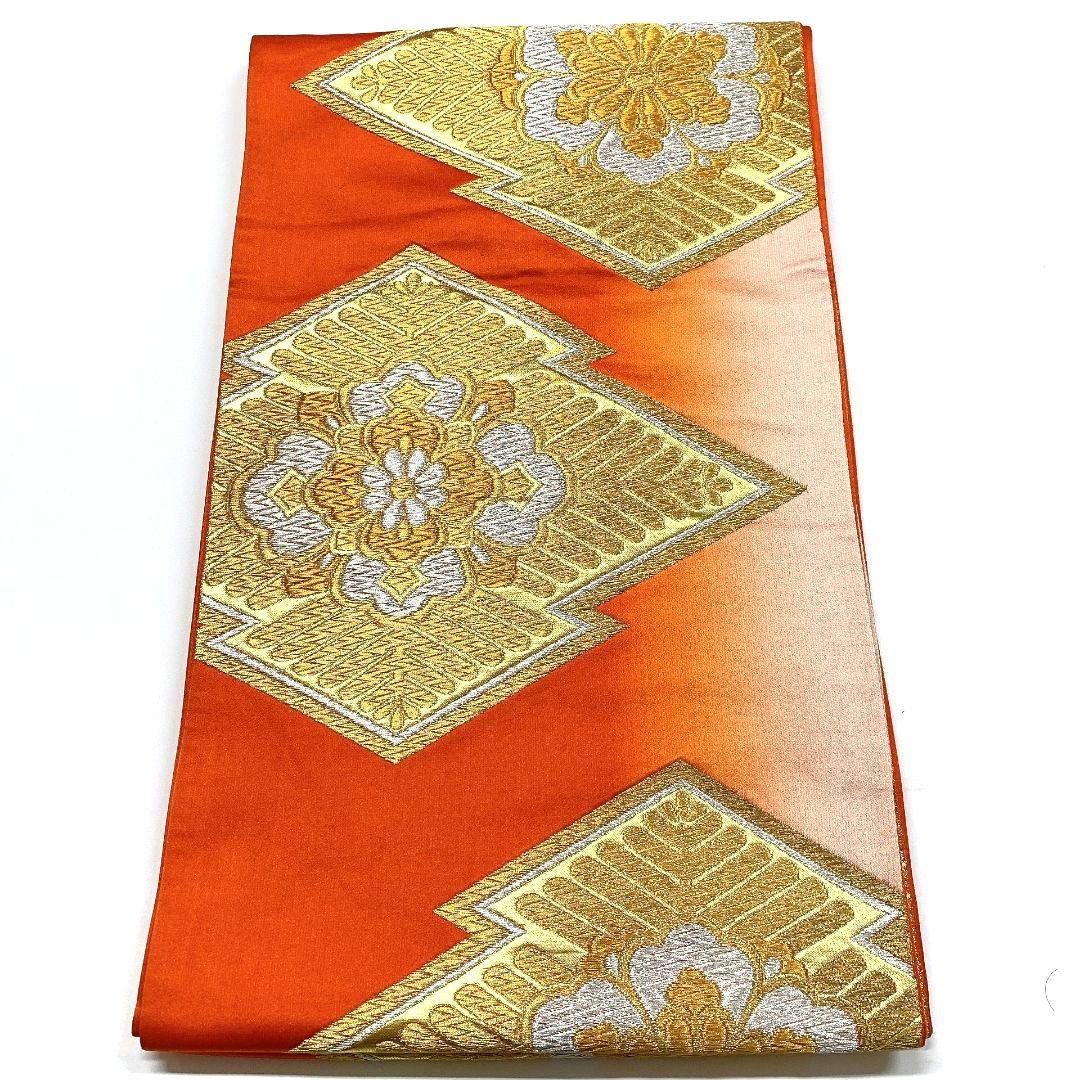 3287# Japanese Vintage Fukuro Obi Belt Kimono Fabric Silk Traditional
