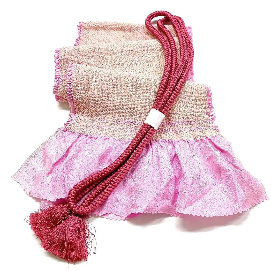 4186# Japanese Kimono Accessory Obiage and Obijime 2-piece Set Silk Shibori