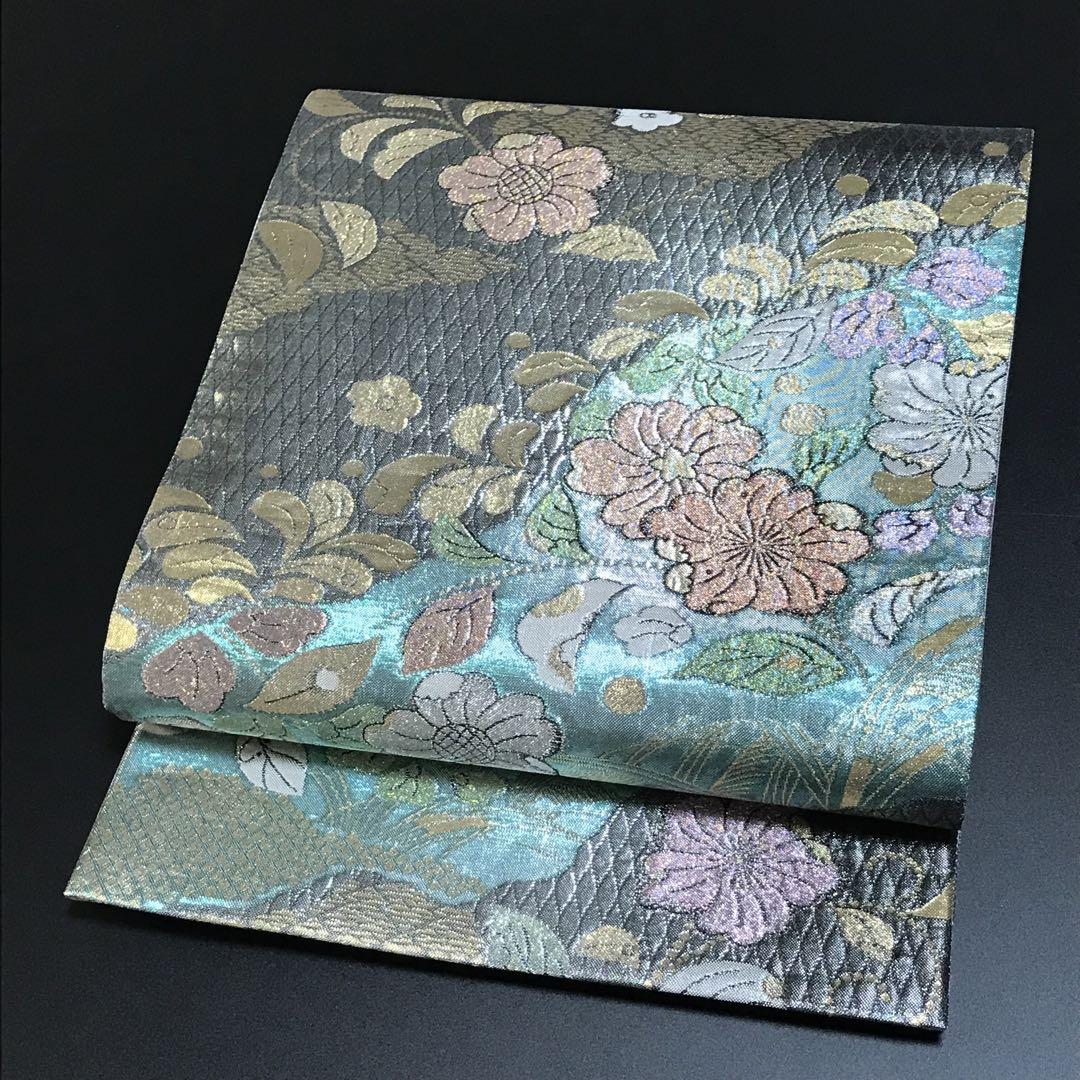 3951# Japanese Vintage Fukuro Obi Belt Kimono Fabric Silk Traditional